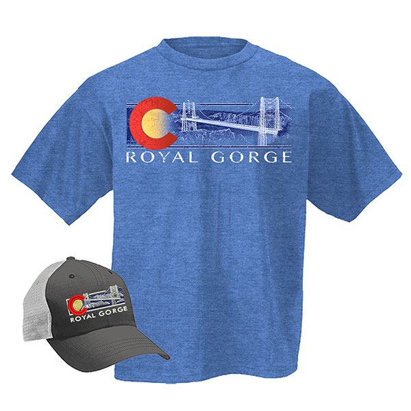 ADULT HAT/TEE COMBO OMBRE ROYAL GORGE BIRDGE-ROYAL HEATHER/CHARCOAL