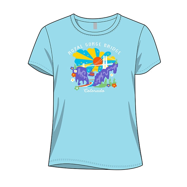 SHORT SLEEVE YOUTH GIRLS TEE RISE AND SHINE-GLACIER